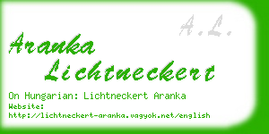 aranka lichtneckert business card